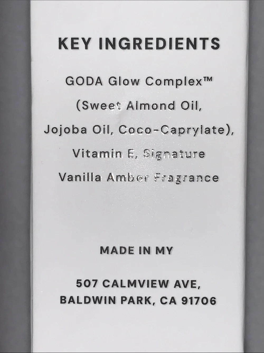 GODA BRAND NEW IN BOX SILK BODY OIL